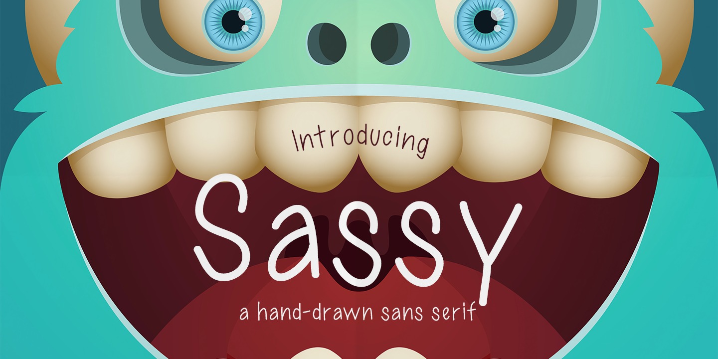 Beispiel einer Sassy-Schriftart